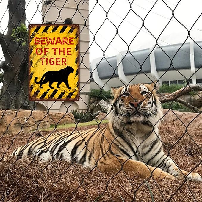 Vintage Bat Metal Sign Beware of Bat Aluminum Sign Funny Beware Animal Decor 12"x8" Inch