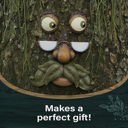 Tree Faces Decor - Outdoor Yard Art Garden Decoration - Unique Peeker for Outdoors and Indoors - Old Man Tree Hugger Art