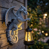 Dragon Tree Hugger Solar Lantern Garden Statue Dragon Lamp Decor Figure Outside Outdoor Yard for Women Mom Grandma