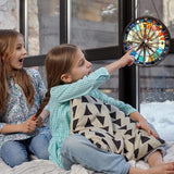 Compass Stained Glass Window Hanging Compass Sun Catcher Decor New House Decor Christmas Suncatchers for Home Windows Hanging Decoration, 7.87inch