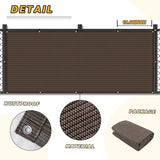 LOVE STORY 3.3'x19.7' Brown Balcony Screen Privacy Fence Cover (HDPE) UV Protection Weather-Resistant 3 FT Height Shield for Deck, Patio, Backyard, Outdoor Pool, Porch, Railing