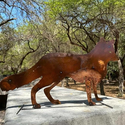 Generic Handmade Metal Rusted Coyote - Garden Decor (Large 26""), Rustic