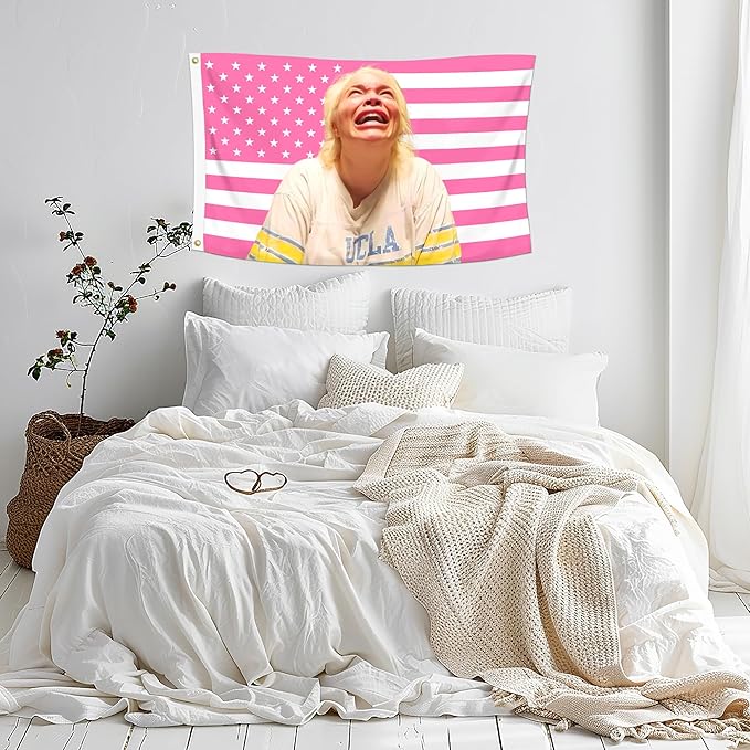 3x5 Foot Decorative TrishaKay Paytas Flag with 2 Brass Grommets for Outdoor Indoor, Double Stitched, Wall Hanging Room Decor Tapestry, College Dorm Room Porch Outside Decorations
