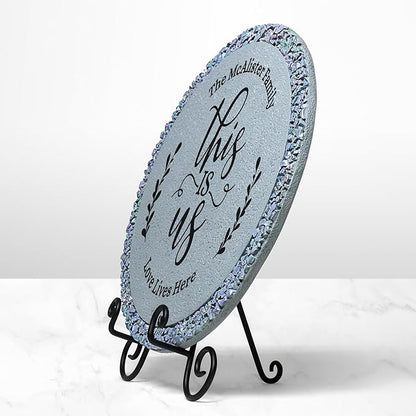 Let's Make Memories Personalized Floral Garden Stones - This is Us Path Stones for Families - Garden Décor - Customize with Message & Names - Large
