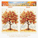 Fall Garden Flag Red Apple Fall Harvest Yard Flag Autumn Tree Maple Leaves Vertical Double Sided Garden Flags Thanksgiving Holiday House Banner Outside Decorations 12x18 Inch