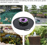 Milltrip Flower Solar Fountain, Floating Solar Powered Water Feature for Bird Bath, Garden Pond & Outdoor Decor (Purple)
