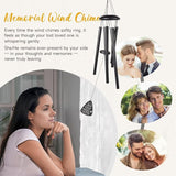 Memorial Gifts for Loss of Loved one, 25''Memorial Wind Chimes of Sympathy Gifts for Loss of Love one,Condolence/Bereavement/Remembrance Gift,Windchime in Memory,Funeral Decor for Garden Outside,Black
