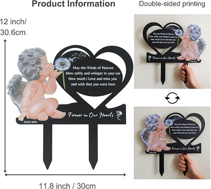 SWEEARTH Garden Decor for Outside – Express Your Eternal Love – Grave Decorations for Cemetery – Outdoor Decor – Cemetery Decorations for Grave – Grave Markers for Cemetery for Humans