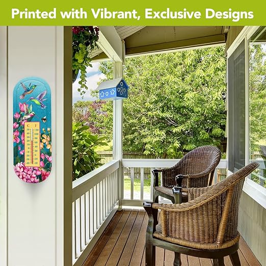 Briarwood Lane Springtime Hummingbirds Metal Thermometer