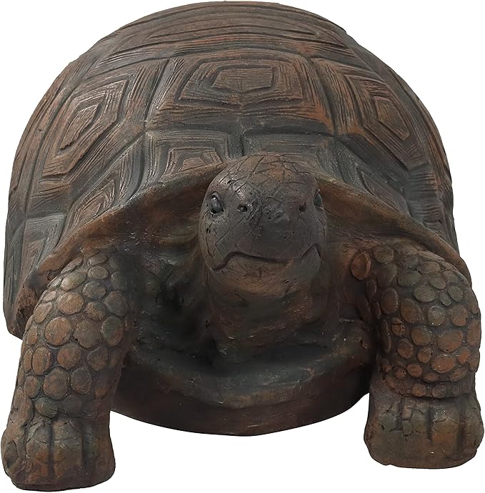 Sunnydaze Tanya the Garden Turtle Statue - Turtle Garden Decor for Yard, Lawn, Patio Décor – 20" x 12" Durable Poly-Concrete - Gift Idea