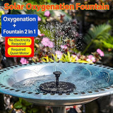 Solar Fountain for Bird Bath, Solar Bird Bath Fountains Pump with 6 Nozzles, 2026 Upgraded Free Standing Floating Solar Powered Water Fountain Pump for Bird Bath, Garden, Pond, Pool and Outdoor