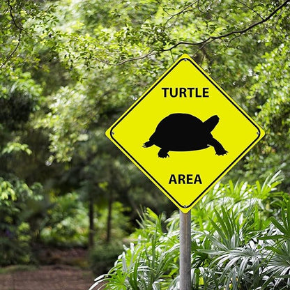 Sea Turtle Crossing Xing Sign Beware of Sea Turtle Metal Sign Ocean Animal Funny Warning Sign Crossing Zone Sign for Farm Yard Front Door Indoor Outdoor Street Sign 10x10in