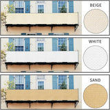 LOVE STORY Balcony Privacy Screen, 2.5'x8' Deck Shield Screen Fence Cover,UV Protection and Weather-Resistant,3 FT Height for Deck, Patio, Backyard, Outdoor Pool, Porch, Railing, White