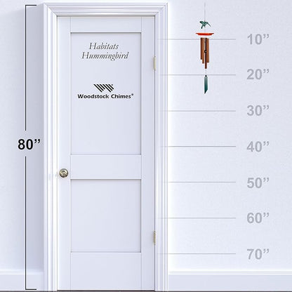 Woodstock Chimes Signature Collection, Woodstock Habitats, Hummingbird, 25'' Habitats and Nature Wind Chimes for Outdoor, Patio, Home or Garden Décor (HH)