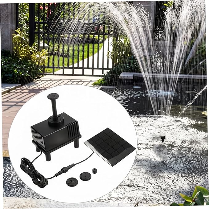 Solar Powered Water Fountain with Multiple Spray Heads, Solar Water Pump for Bird Bath, Garden Pond, Patio & Outdoor DecorationSolar PumpSolar FountainSolar Fountain Pump