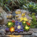 Solar Turtle Garden Statues Outdoor Decor- Birthday Gift for Mom from Daughter, Tortoise Figurine Garden Decor for Outside Yard Art for Housewarming Gift