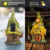 AIINY Garden Decor Outdoor Solar Statues, 9.4Inch Resin Fairy Garden Solar Lights Birthday Gifts for Women Yard Decorations, Gardening Gifts for Patio, Balcony, Porch Decor