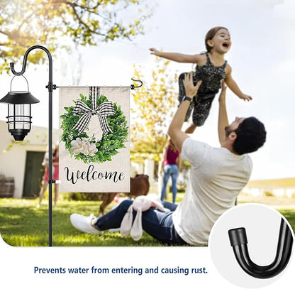Ottsuls Garden Flag Stand, Heavy Duty Flag Pole Holder with Shepherd Hook for Yard Decoration, 45 INCH Sturdy Yard Flag Post Stake Outdoor Garden Flag Holder for 14''x20'' Flags (Without Flag)