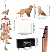 Golden Retriever Wind Chimes for Outside, Golden Retriever Gifts for Women Men Metal Windchimes Outdoors, Dog Home Garden Patio Yard Decor