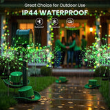 PEVOROS Garden Decor Solar Lights Outdoor,4 Pack 120LED Waterproof Colorful Solar Garden Lights Your Outdoor Decoration,Yard, Patio, Porch,Flower Pot,Pathway,Christmas (Green)