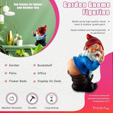 Funny Garden Gnome Statue – Cheeky Outdoor Yard Decor with Raised Finger – Resin Lawn Ornament for Patio, Garden, Desk & Man Cave Gift