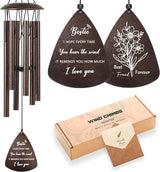 Best Friend Birthday Gifts for Women, Friendship Gifts for Women, 32" Bronze Wind Chimes Gift for Bestie Bestfriend BFF