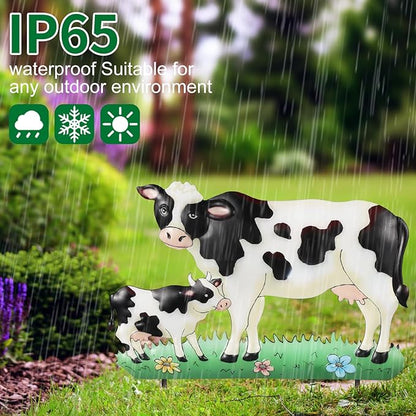 Decorative Garden Stakes with Cow Design,Ideal for Cow Lovers for Yard Art, Outside, Patio, Outdoor Decor, Garden Decorations, Lawn Ornaments