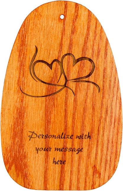 Woodstock Wind Chimes Personalized Amazing Grace Memorial Chime for Outside 40'' Large Silver Customized Double Heart Wind Chime for Outdoor Patio Home Garden Decor & Wedding Gift (P-AGLS15)