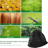 2 Pack 17.7" x 17.7" Pump Barrier Bag, Pond Pump Filter Bag, Black Media Bag Large Pump Mesh Bag for Outdoor Water Ponds Filters (2Pcs-17.7" x 17.7")