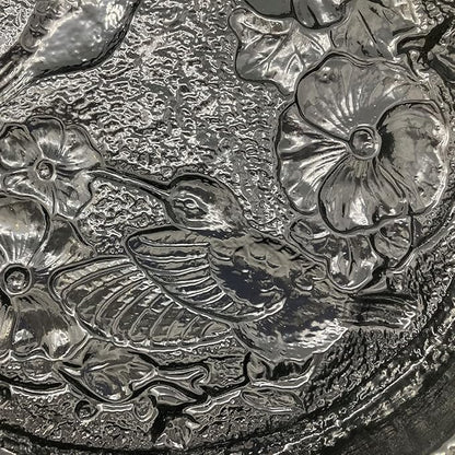 MADE IN USA Hummingbird and Flowers Round Stepping Stone Mold, Concrete Cement Mold, Stepping Stones for Garden Walkway, DIY walkway stepping stones, Round Statue for Garden, Round Garden Decor Mold