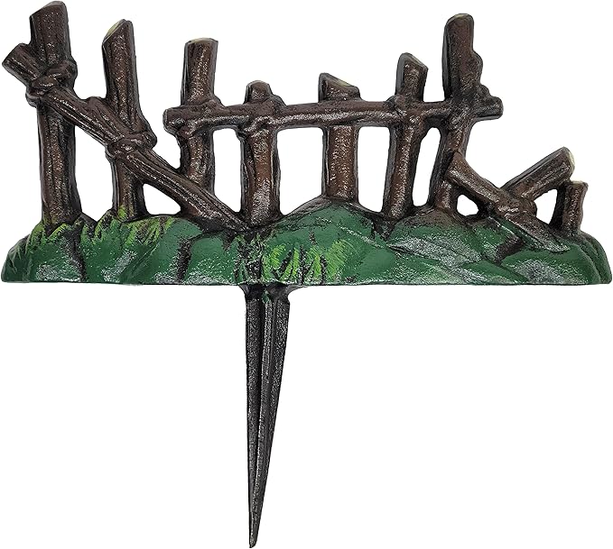 Lulu Decor, 100% Cast Iron Fairy Garden Fence Garden Decor Fairy Garden Accessories.