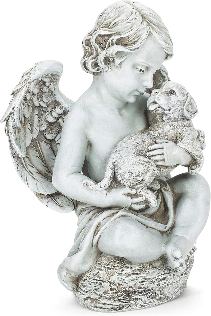 Joseph's Studio by Roman Cherub with Puppy Garden Statue, Garden Collection,