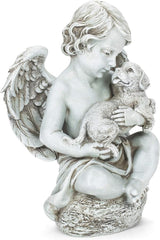 Joseph's Studio by Roman Cherub with Puppy Garden Statue, Garden Collection,