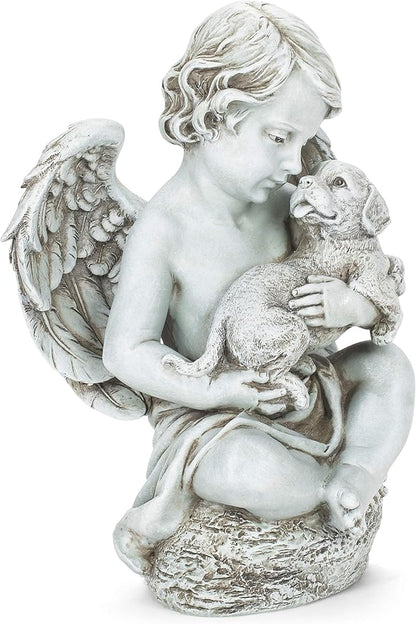 Joseph's Studio by Roman Cherub with Puppy Garden Statue, Garden Collection,