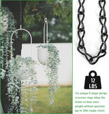 VRSS Hanging Chains for Hanging Planter Basket Bird Feeder Lanterns Ornaments Wind Chimes Billboards DIY Crafts (19 inch 6pcs)