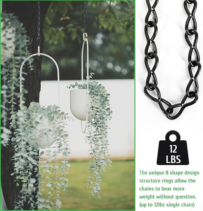 VRSS Hanging Chains for Hanging Planter Basket Bird Feeder Lanterns Ornaments Wind Chimes Billboards DIY Crafts (19 inch 6pcs)
