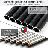 Cardinal Bird Sympathy Wind Chimes, Memorial Wind Chimes for Loss of Loved One Prime, Bereavement/Sympathy/Memorial Gift for Loss of Mother Father Husband Condolence (Black)
