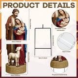 Metal Christmas Outdoor Nativity Scene for Yard with Stake 30 Inch Large Christmas Nativity Set with Baby Jesus Mary and Joseph Outside Waterproof Religious Yard Lawn Signs for Garden Lawns Decoration