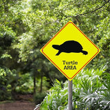 Caution Sea Turtle Crossing XING Tin Sign Sea Turtle Area Warning Street Sign Ocean Animal Novelty Caution Road Sign for Outdoor Home Driveway Garden Yard Park 10x10in