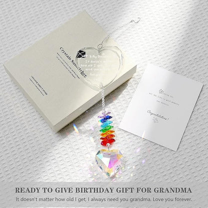 Grandma Gifts, K9 Crystal Suncatcher Grandma Birthday Gifts from Granddaughter Grandson Grandchildren Grandkids for Mothers Day Christmas