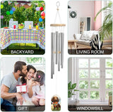Large Aluminium Wind Chimes 20.5" Inches Dachshund Tropical Painting Art Wind Chimes for Outside Memorial Wind Chimes Sympathy Wind Chime for Outdoor Garden Patio Decoration