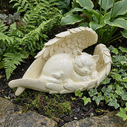 Elenon Cat Pet Memorial Stones Outdoor Statue, Sleeping Cat Memorial Stones Garden Statue Decor, Pet Loss Sympathy Grave Gifts