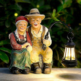 Teaeeno Couple Decor Outdoor Solor Light, Timeless Moments for A Lifelong Partnership, Gifts for Garden/Patio Decor, Essential Gifts for First Love/Anniversaries,Creating A Romantic Ambiance(Color)