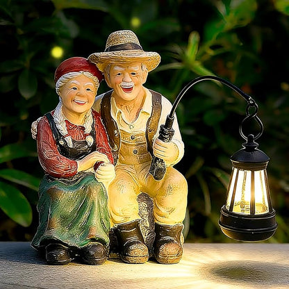 Teaeeno Couple Decor Outdoor Solor Light, Timeless Moments for A Lifelong Partnership, Gifts for Garden/Patio Decor, Essential Gifts for First Love/Anniversaries,Creating A Romantic Ambiance(Color)