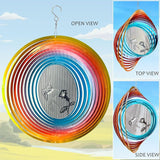 Aoedelyart 3D Animations Hummingbird Wind Spinner for Yard and Garden,12In Metal Wind Spinners Hummingbird Gift for Women Mom Grandma Wife,Outdoor Garden Decor Hanging Kinetic Yard Art Wind Sculpture