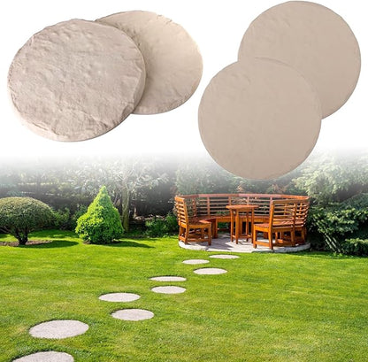 Gardens Stone,4Pieces Outdoor Decorative Easy Ground Installation for Garden Pathway Design