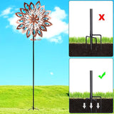 Wind Spinners for Outdoor Yard Decor, 360 Degrees Swivel Large Outdoor Metal Wind Spinner, 76" Wind Sculptures Garden Decor for Patio Lawn Yard