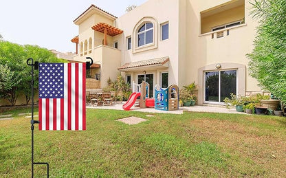 Garden Flag Stand-Holder-Pole with Flag Stopper and Clip Waterproof Powder-Coated Paint for House Flags,Decorative Yard Seasonal Flags