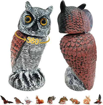 Fake owl Statue Decor, Fake Owls Waterproof for Garden Plant Orchard, Plastic owl Decor for Outside Indoor Home Patio Garden Yard Home Outdoor Decor