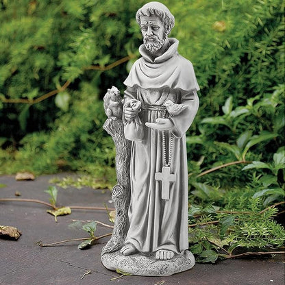YOLENY St Francis Garden Statue Outdoor, 30.7" H Saint Francis of Assisi Statue Outside Religious Sculpture for Patio Decor